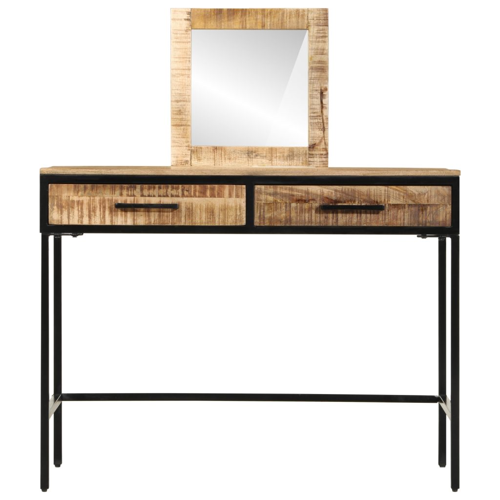meikkipöytä 100x40x75/120 cm kestävä puusta - Image 5