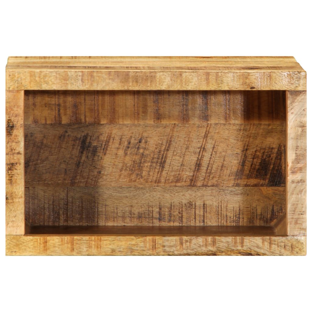 seinään kiinnitettävä yöpöytäkaappi 40x30x25 cm Täysi puu karkea mangopuu - Image 4