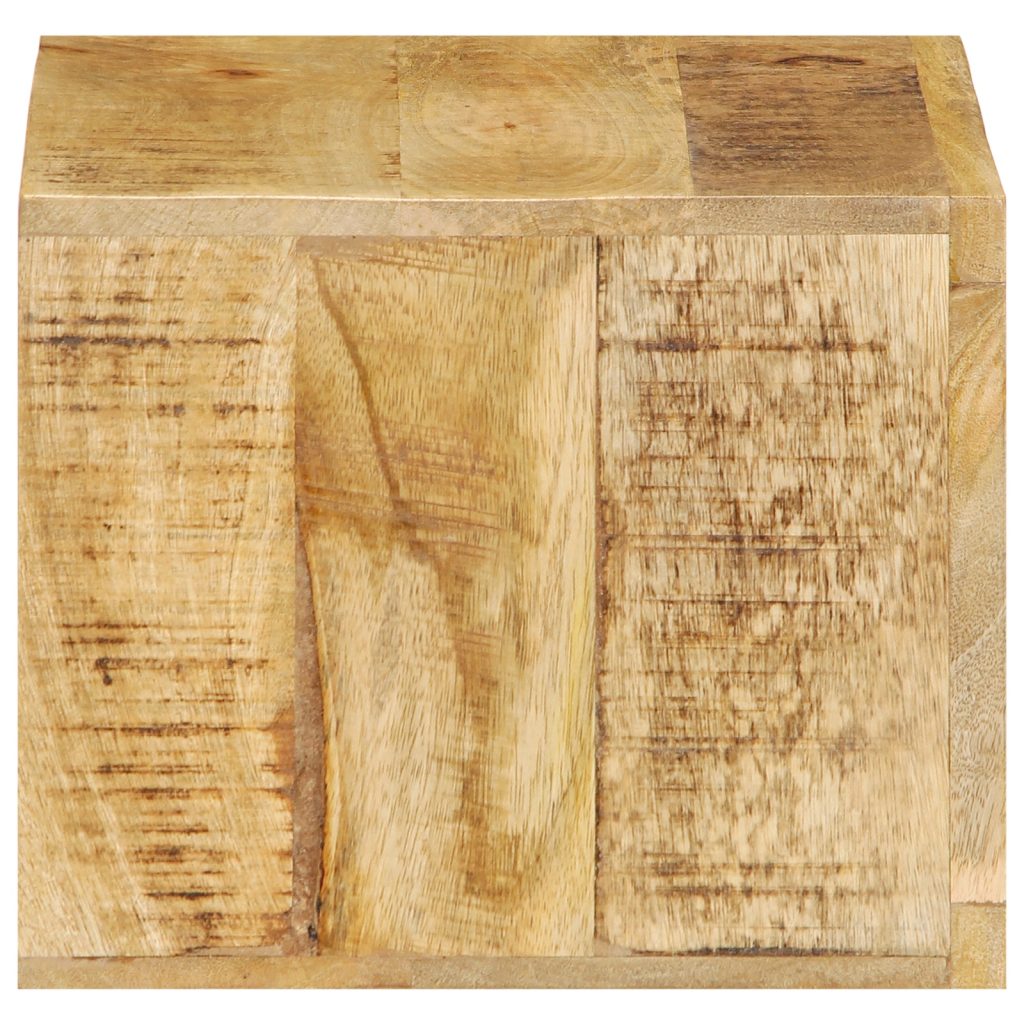 seinään kiinnitettävä yöpöytäkaappi 40x30x25 cm Täysi puu karkea mangopuu - Image 5