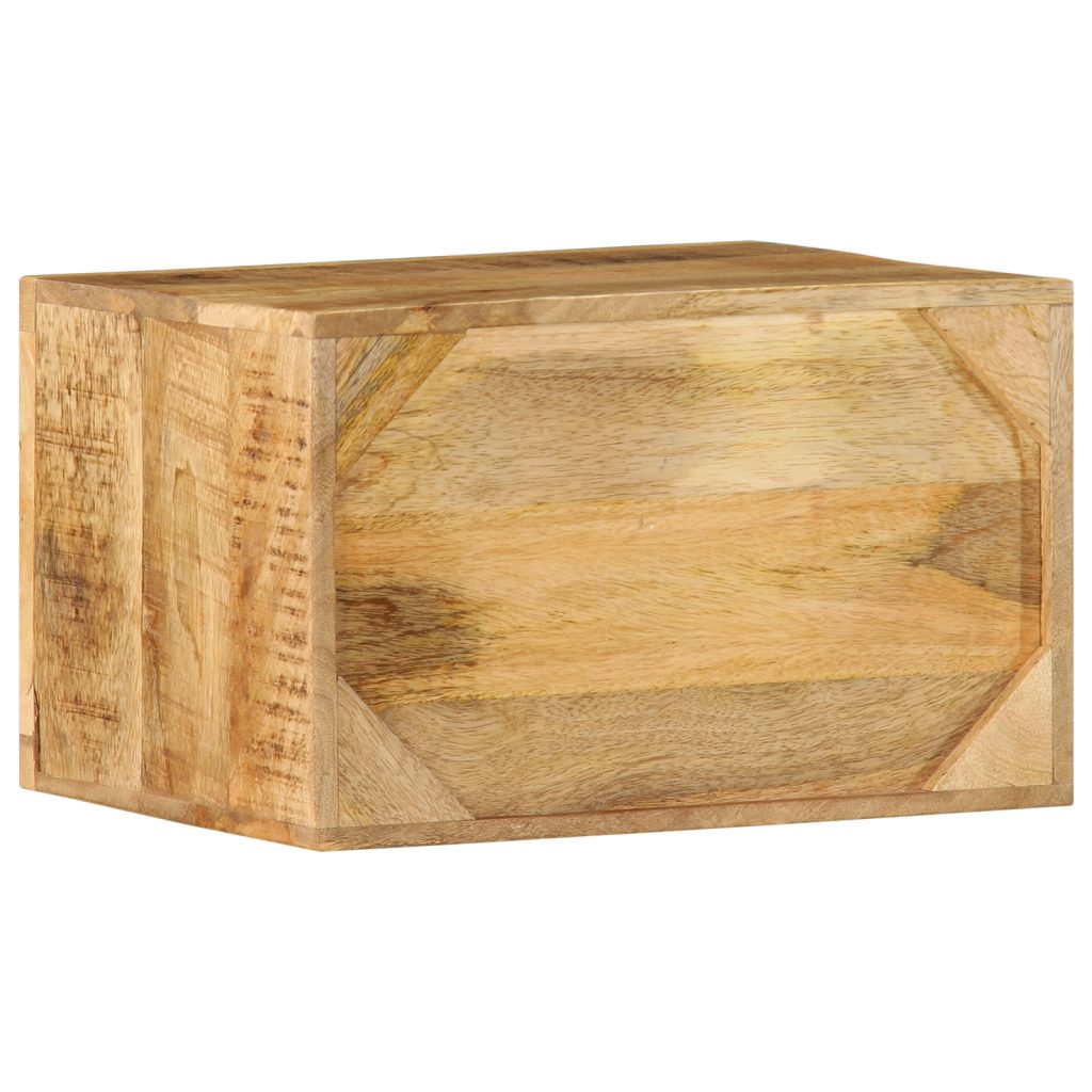 seinään kiinnitettävä yöpöytäkaappi 40x30x25 cm Täysi puu karkea mangopuu - Image 6