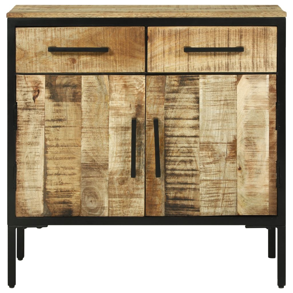 Sivupöytä 70x35x70 cm Massiivinen karhea mango - Image 5