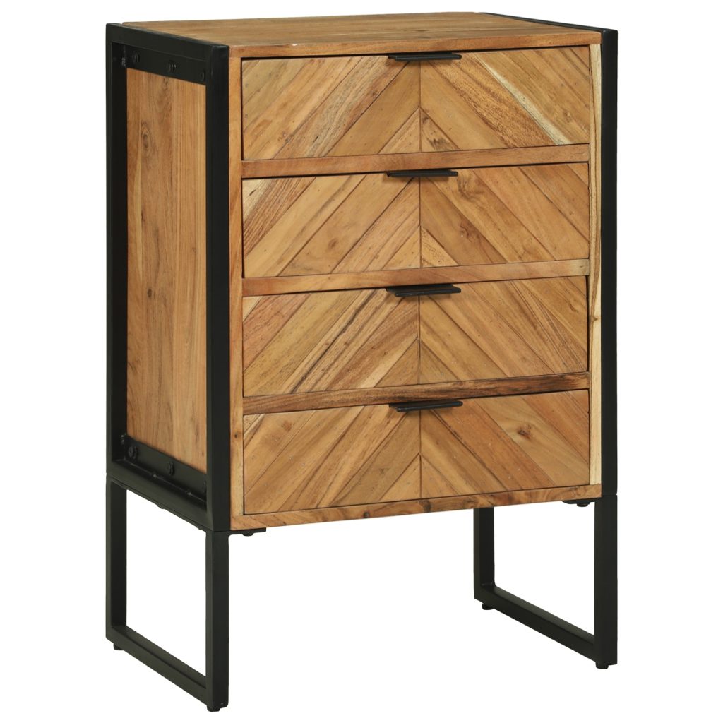 Highboard 50x35x75 cm Täysi puu Akaasiapu