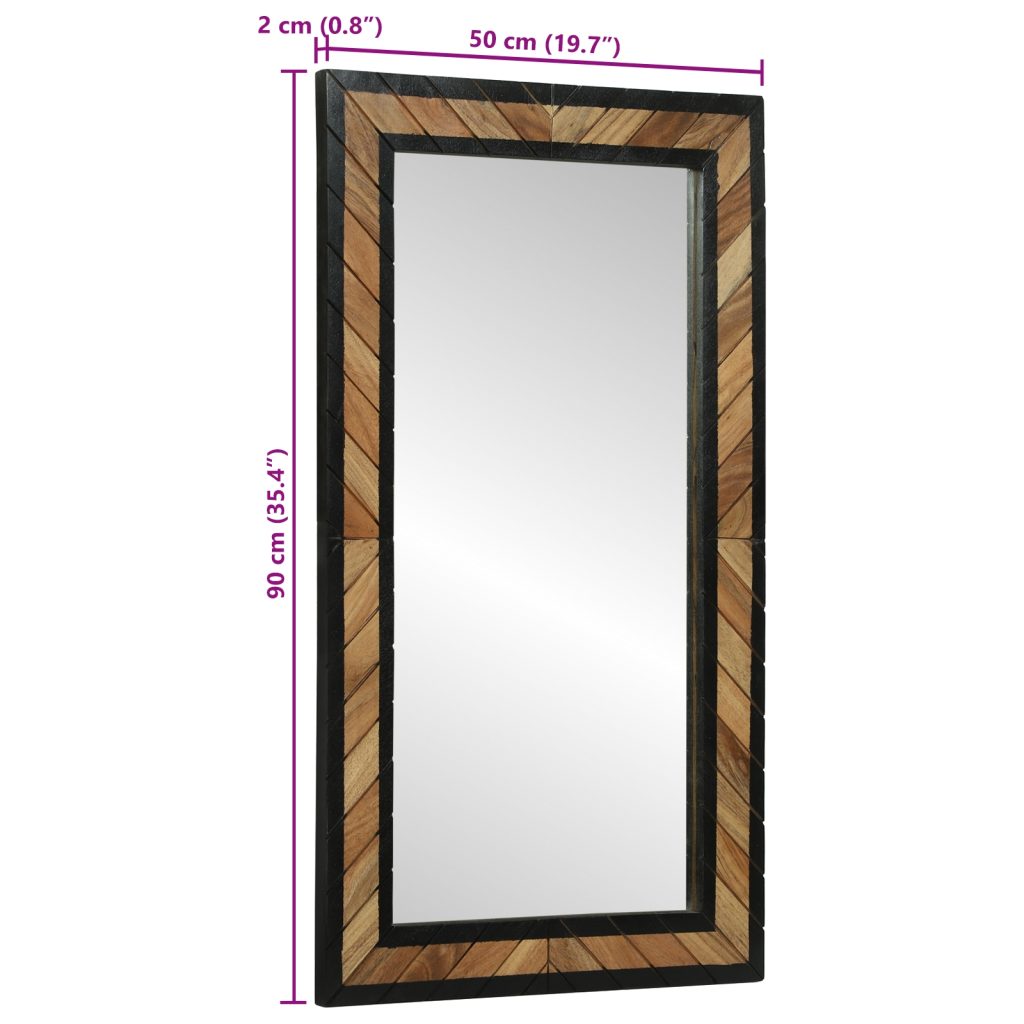 Peili 90x2x50 cm Massiivipuusta Akasiasta - Image 10