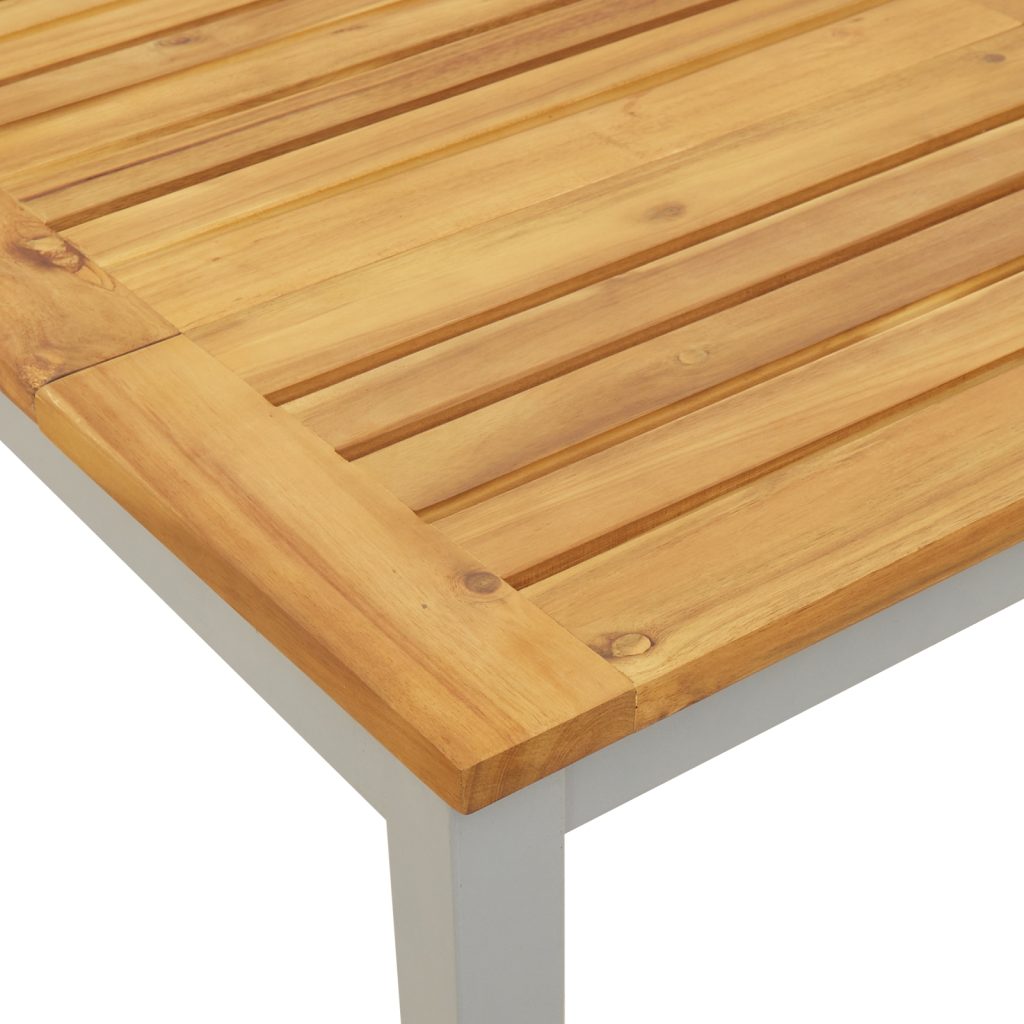 Aurinkotuoli Harmaa 200x55x35 cm Solid Wood Acacia - Image 10