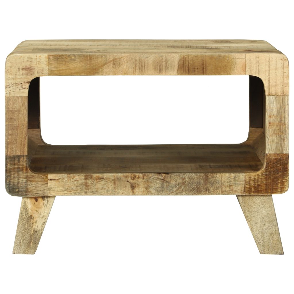 Sohvapöytä 50x50x35 cm Täysi Rosoista Mangopuuta - Image 3