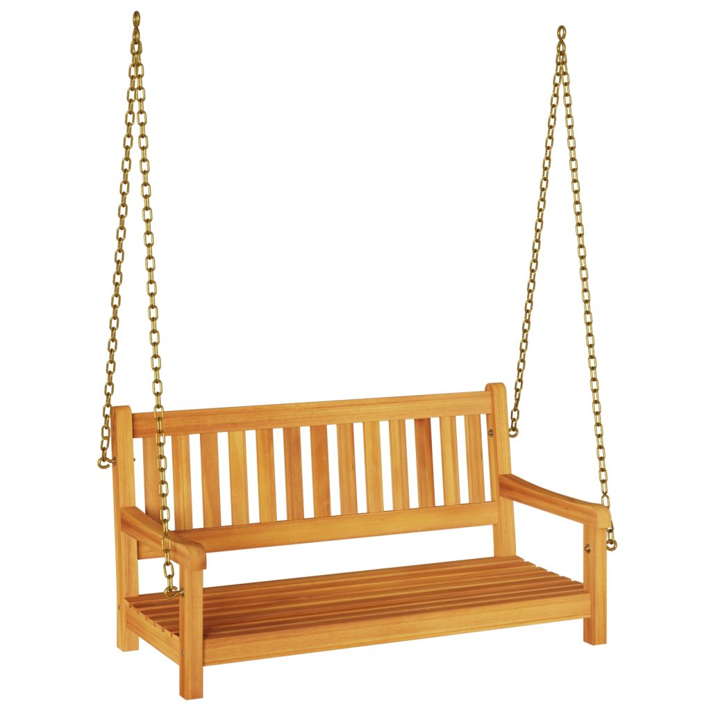 2-Hengen Puutarha Swing Penkki 110x56x58 cm Massiivinen Puu Akasia - Image 2