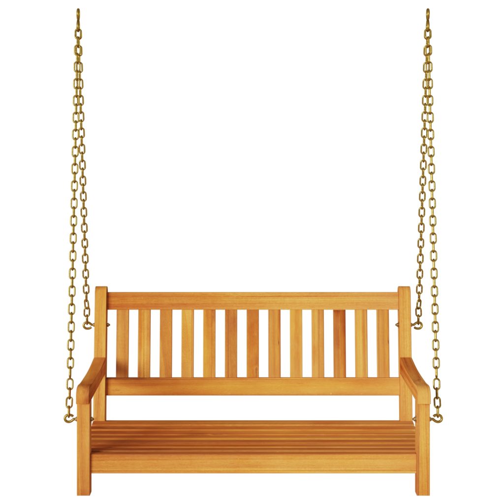 2-Hengen Puutarha Swing Penkki 110x56x58 cm Massiivinen Puu Akasia - Image 4