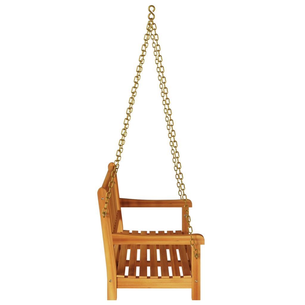 2-Hengen Puutarha Swing Penkki 110x56x58 cm Massiivinen Puu Akasia - Image 5