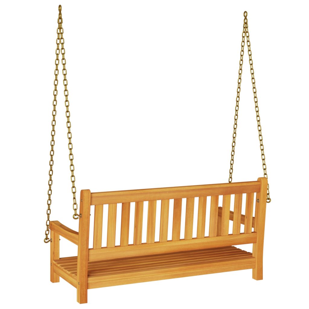 2-Hengen Puutarha Swing Penkki 110x56x58 cm Massiivinen Puu Akasia - Image 6