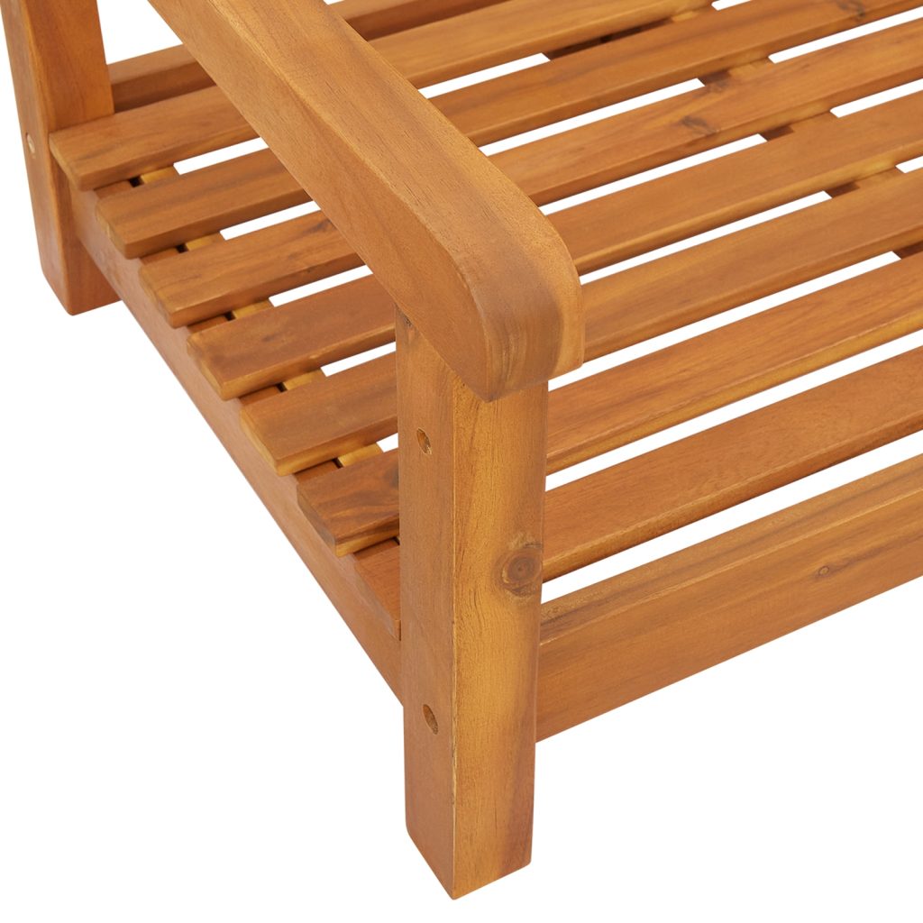 2-Hengen Puutarha Swing Penkki 110x56x58 cm Massiivinen Puu Akasia - Image 7