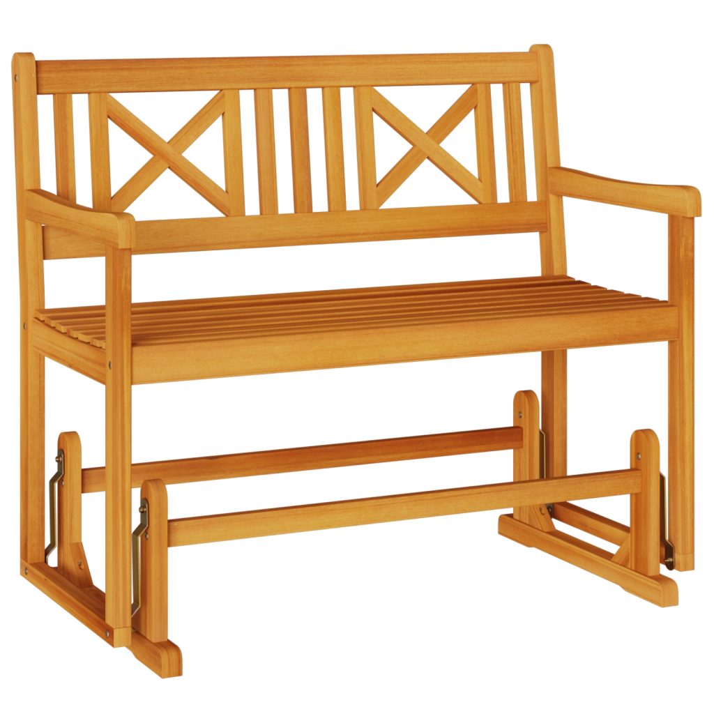 2-hengen puutarhakeinupenkki 110x59x97 cm massiivista akaasiapuuta - Image 2