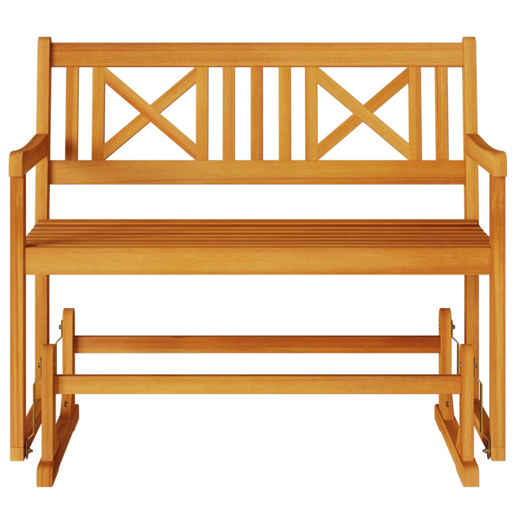 2-hengen puutarhakeinupenkki 110x59x97 cm massiivista akaasiapuuta - Image 4