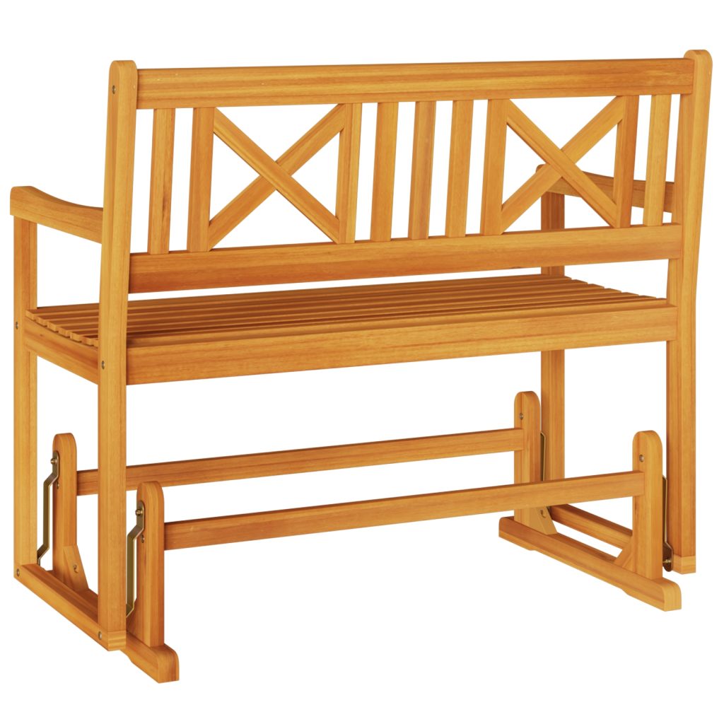 2-hengen puutarhakeinupenkki 110x59x97 cm massiivista akaasiapuuta - Image 6
