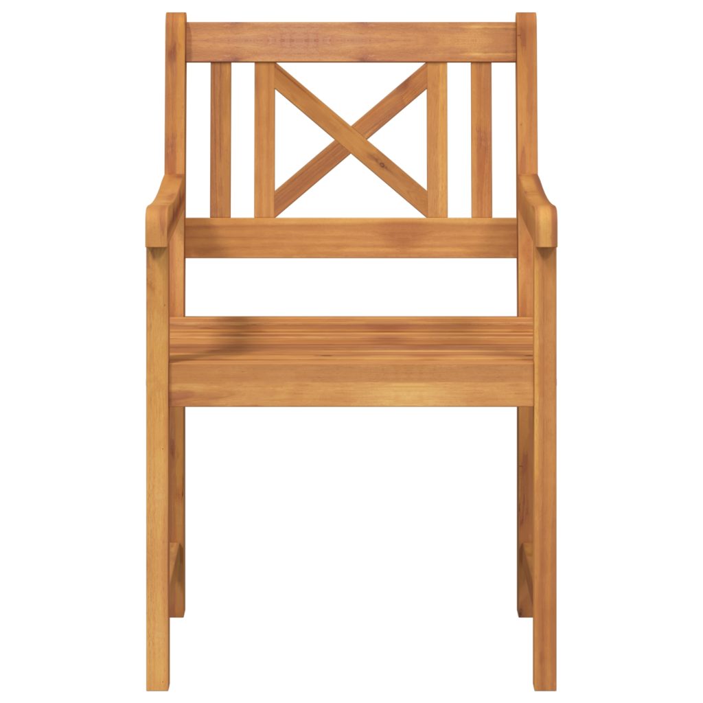 Puutarhatuolit 2 kpl 56x56x90 cm Täysi puu akaasiapuu - Image 5