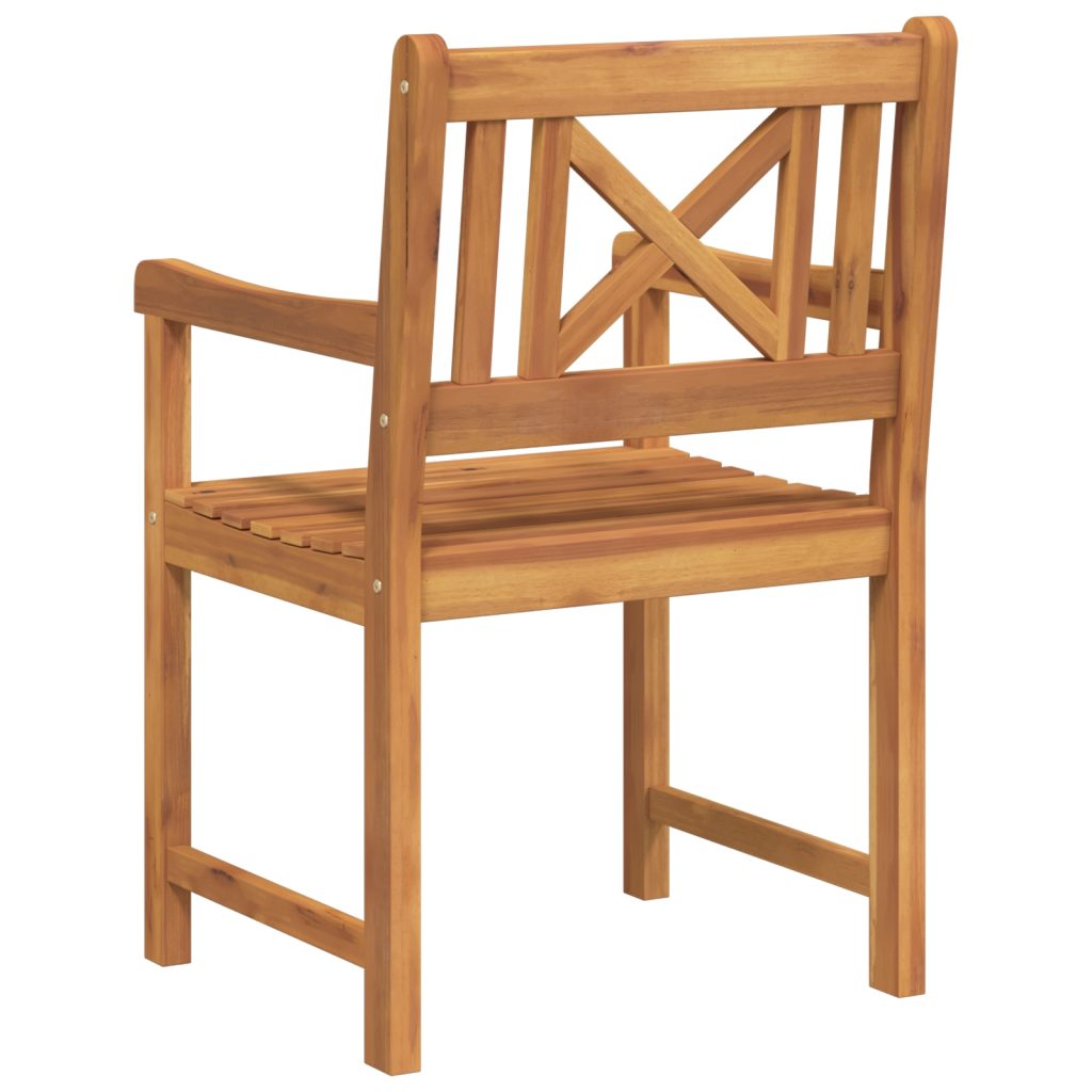 Puutarhatuolit 2 kpl 56x56x90 cm Täysi puu akaasiapuu - Image 7