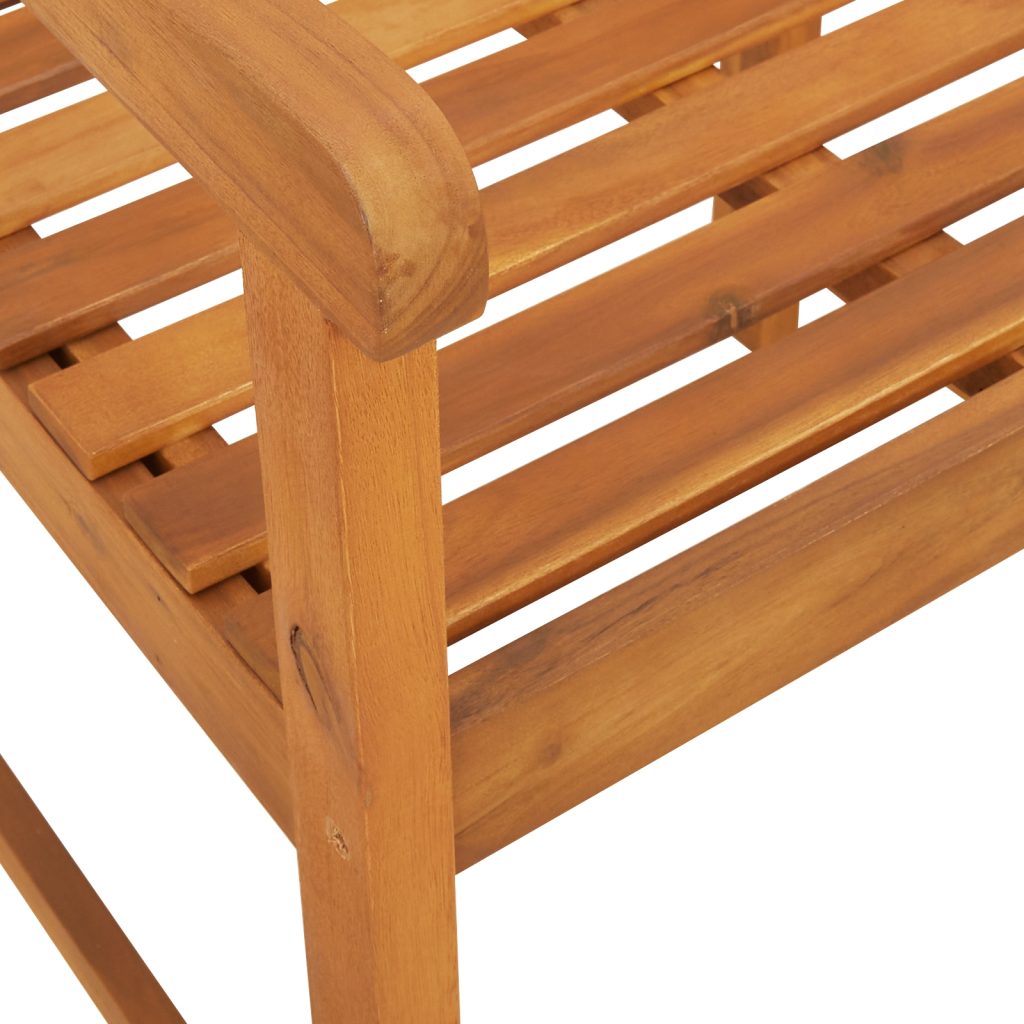 Puutarhatuolit 2 kpl 56x56x90 cm Täysi puu akaasiapuu - Image 8