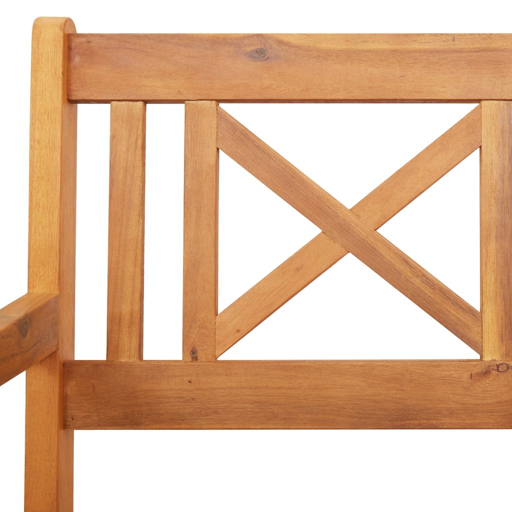Puutarhatuolit 2 kpl 56x56x90 cm Täysi puu akaasiapuu - Image 9
