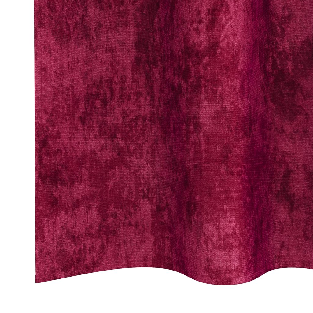 Samettiverhot 2 kpl silmukoilla, Viininpunainen 175x140 cm - Image 5