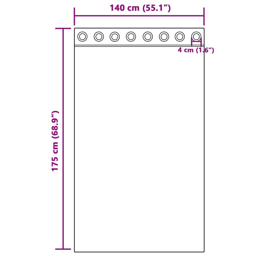 Samettiverhot 2 kpl silmukoilla, Viininpunainen 175x140 cm - Image 6