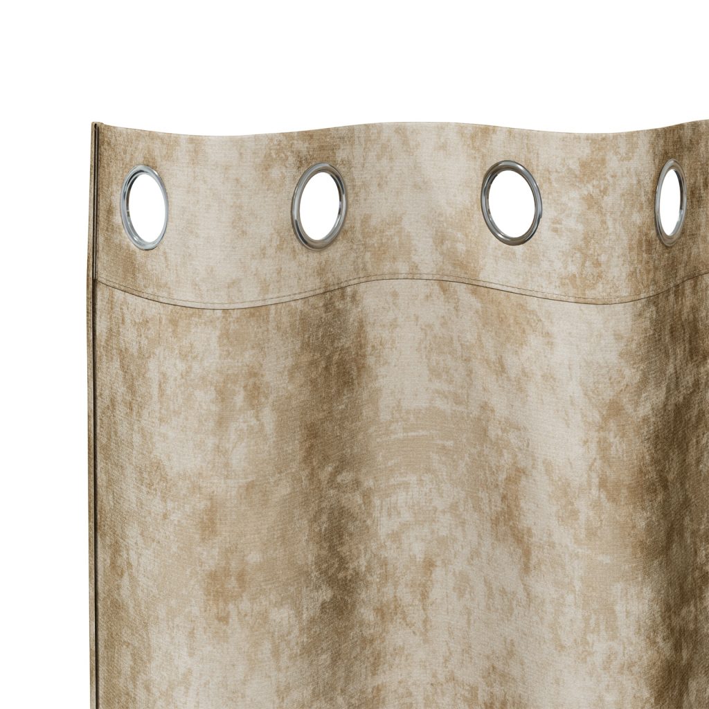 Samettiverhot 2 kpl silmukoilla kerma 260x140 cm - Image 4