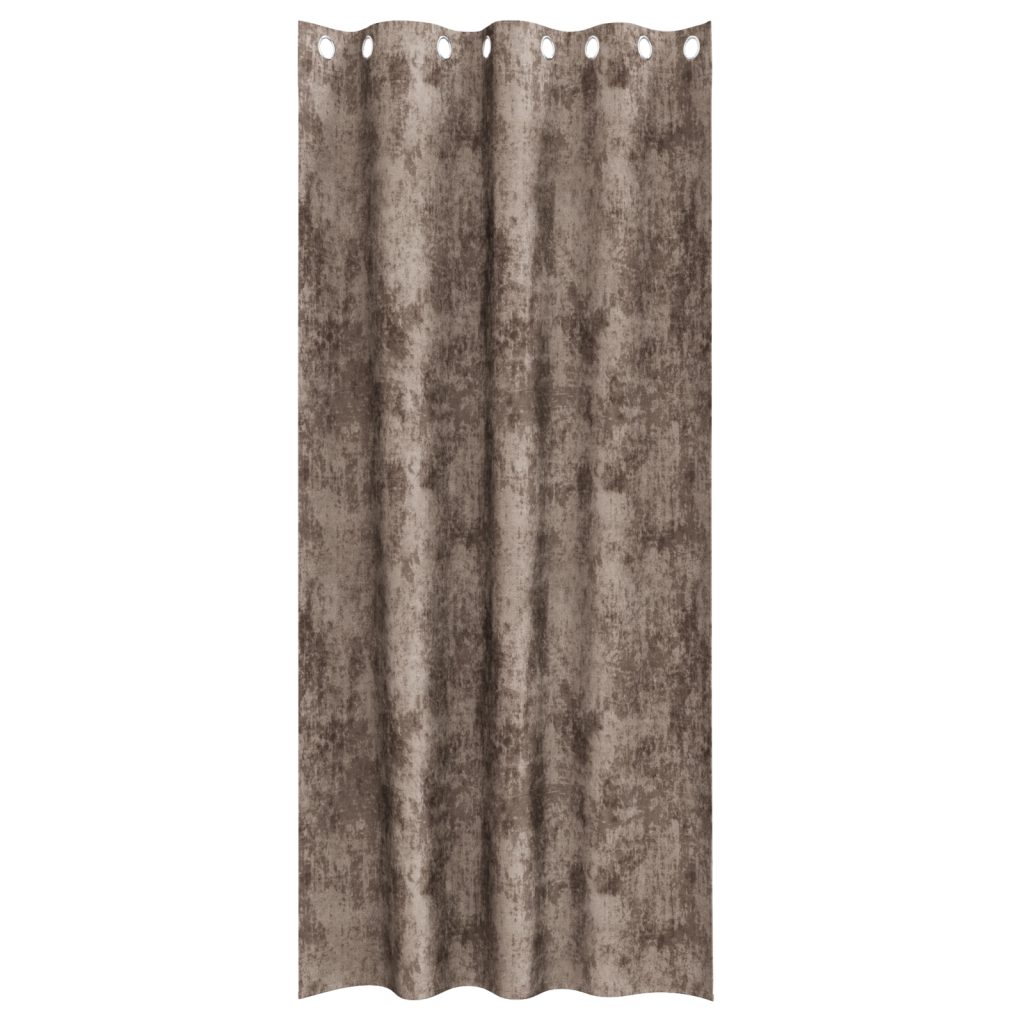 samettiverhot 2 kpl silmukoilla kahvi 245x140 cm - Image 3