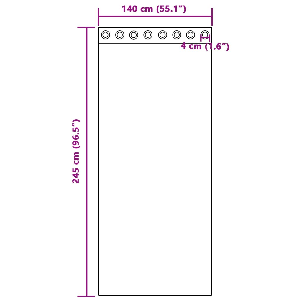 samettiverhot 2 kpl silmukoilla kahvi 245x140 cm - Image 6