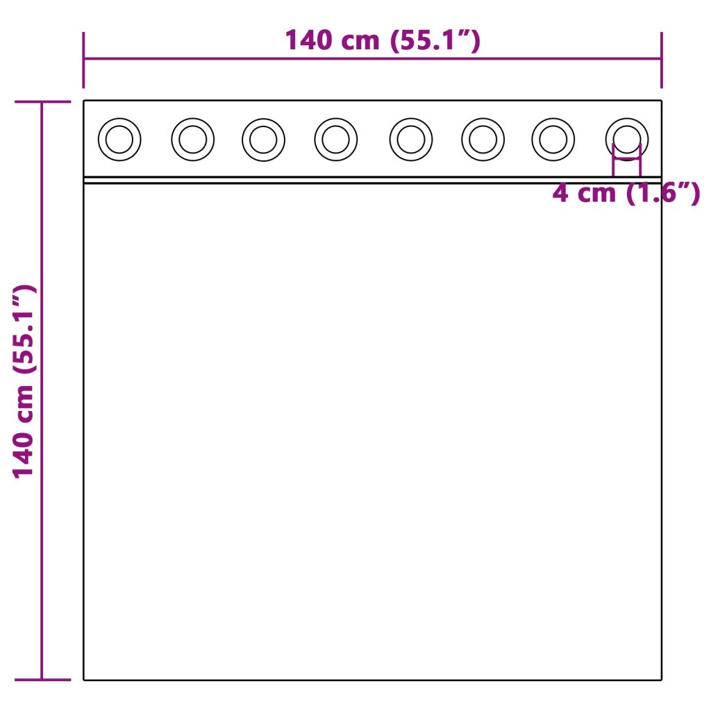 Samettiverhot Samppanja Polyesteri 140 x 140 cm - Image 6