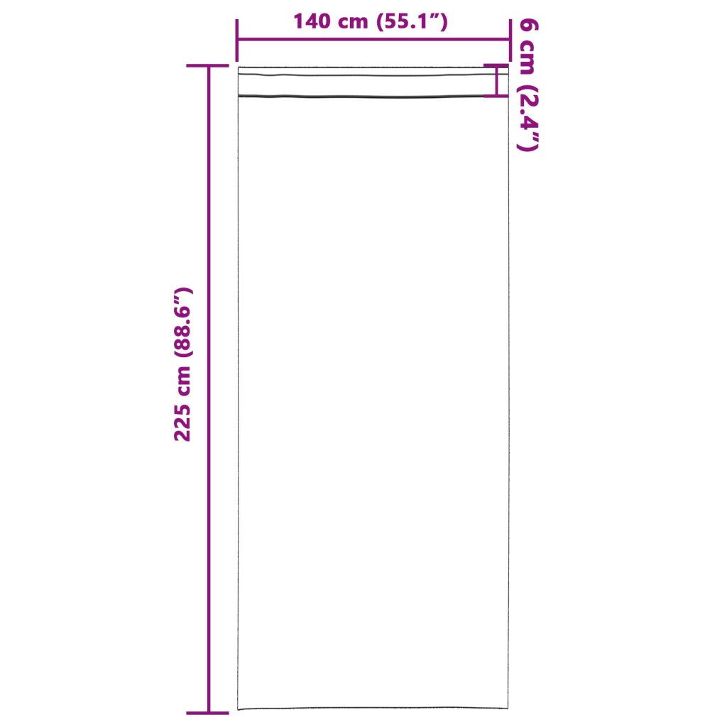 Samettiverhot 2 kpl silmukoilla Harmaa 225x140 cm - Image 7