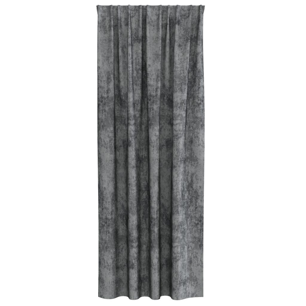 Samettiverhot 2 kpl Kierreikkunoilla Harmaa 260x140 cm - Image 3