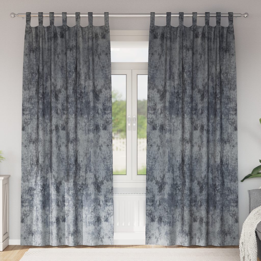 Samettiverhot 2 kpl nauhakatolla hopea harmaa 260x140 cm
