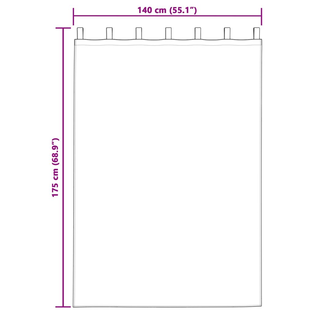 Samettiverhot 2 kpl nauhoilla Ruskea 175x140 cm - Image 6