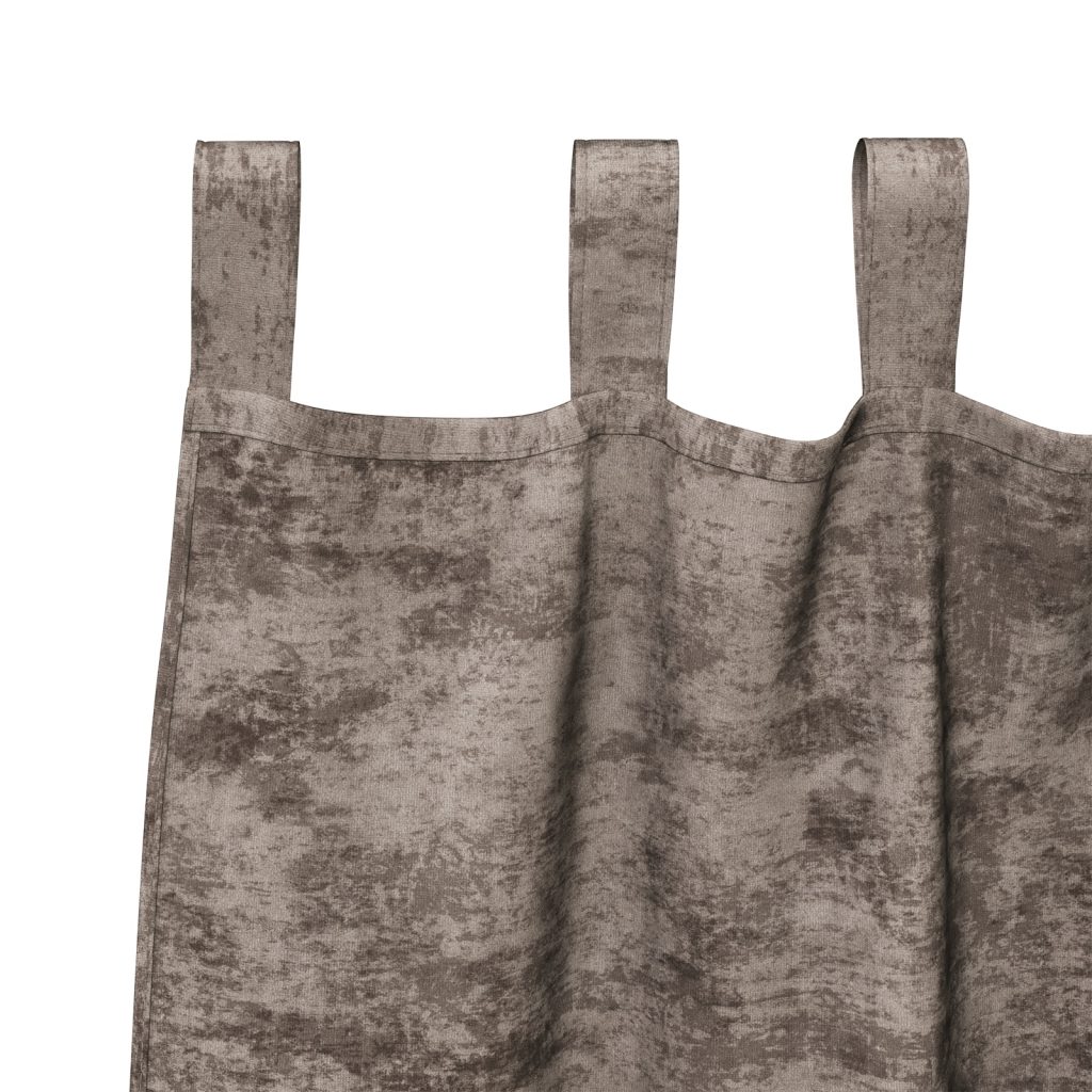 Velvet verhot 2 kpl nauhoilla cappuccino 245x140 cm - Image 4