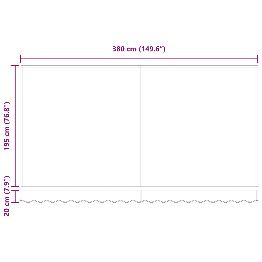 markiisin vaihtoainesinelle ja valkoiselle 4x2 m kehykselle - Image 8
