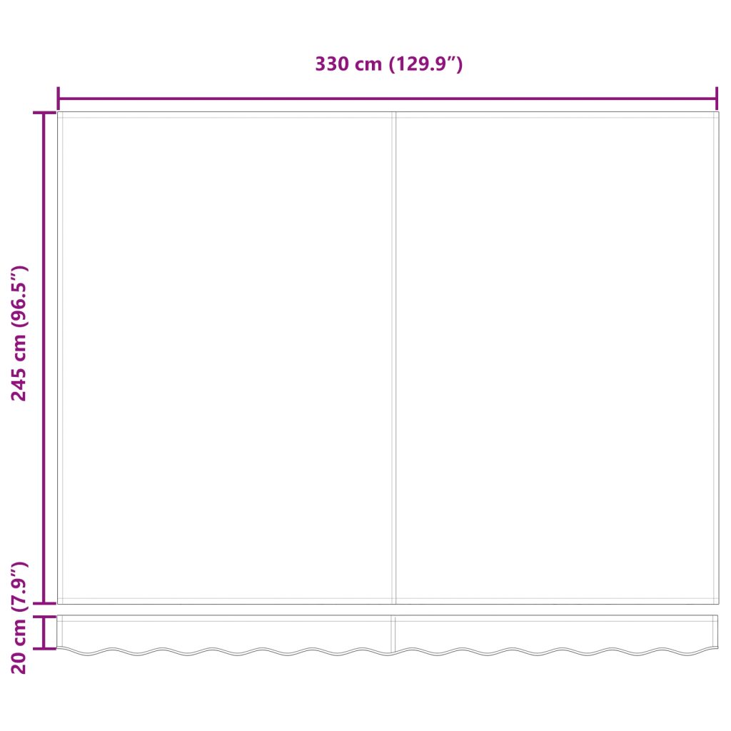Markiisin korvaava kangas 3.5x2.5 m runkoon Punainen - Image 8