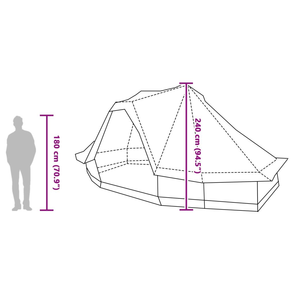Perhe Teltta Tipi Sininen 6-Henkilölle Vedenpitävä - Image 13