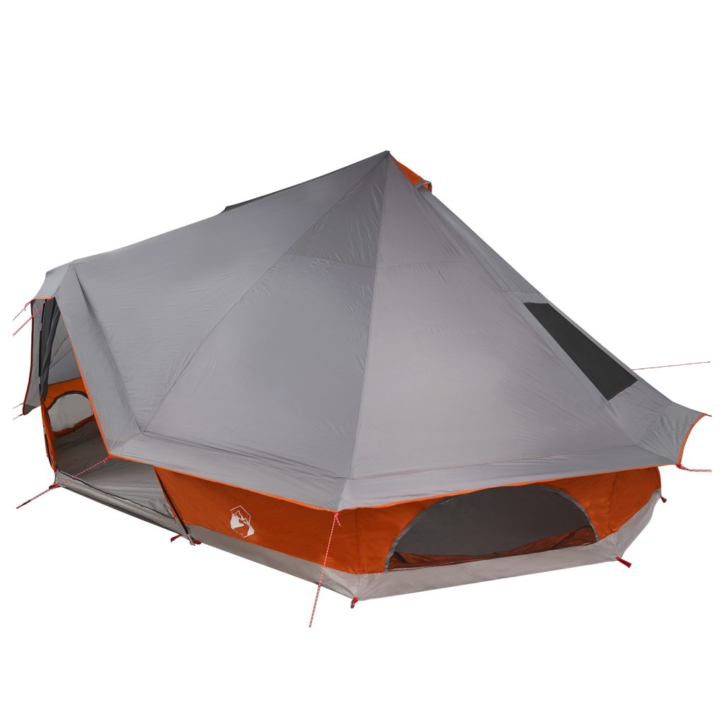Perheteltta Tipi - Harmaa ja oranssi, 10-hengen, vedenkestävä - Image 2