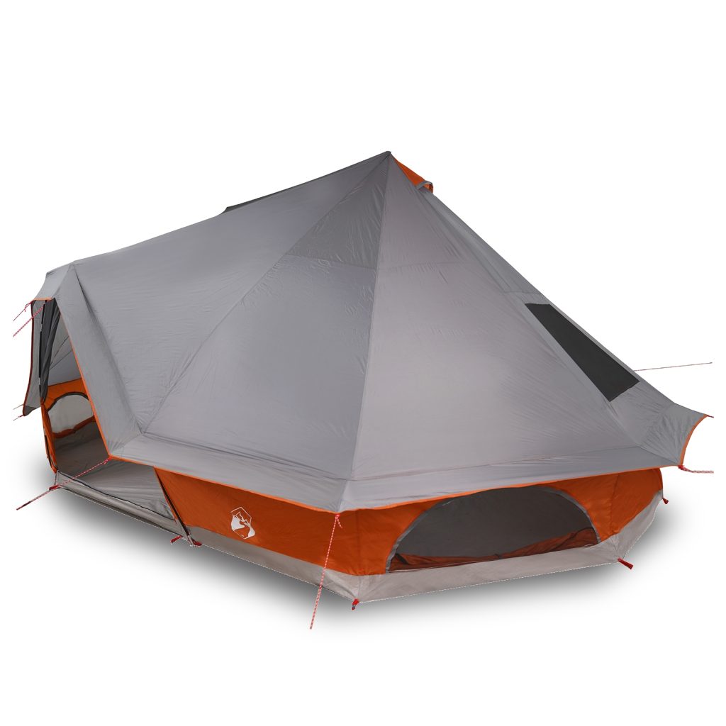 Perheteltta Tipi - Harmaa ja oranssi, 10-hengen, vedenkestävä - Image 3