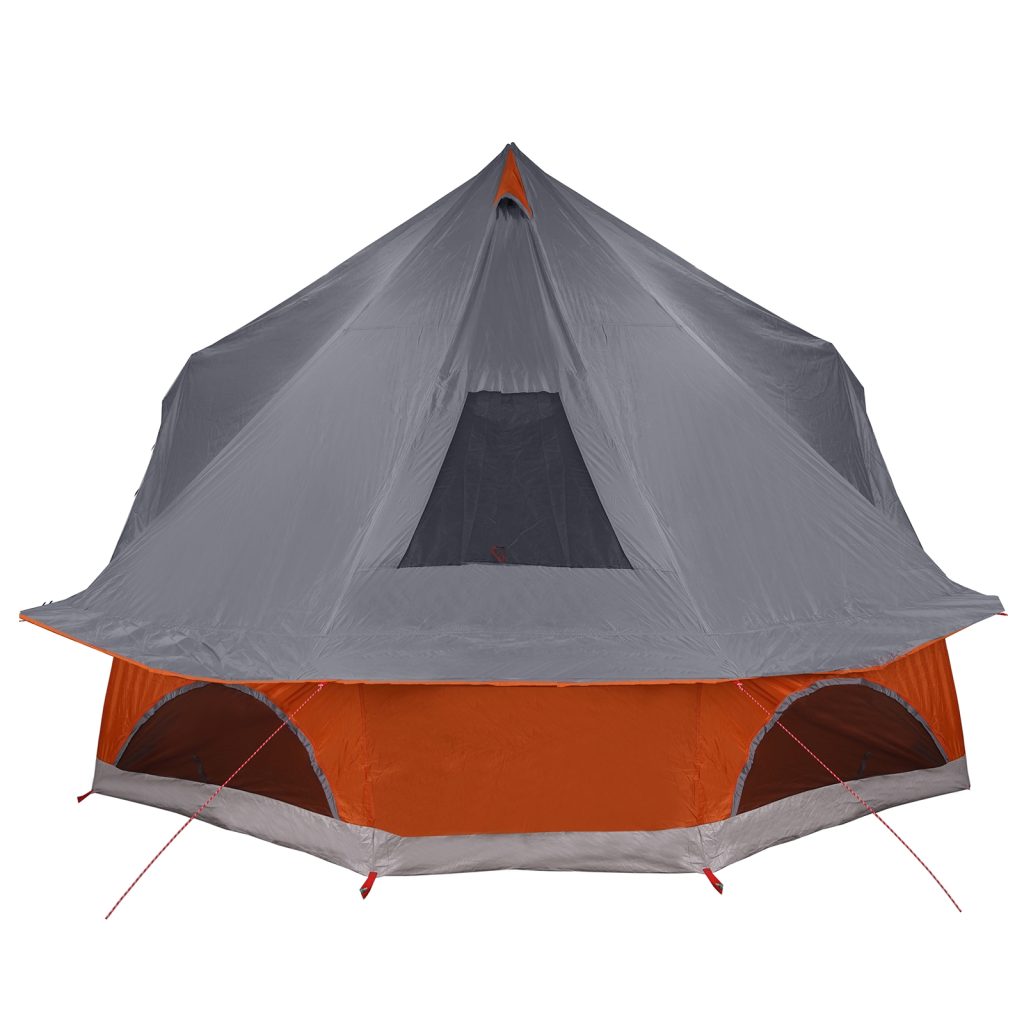 Perheteltta Tipi - Harmaa ja oranssi, 10-hengen, vedenkestävä - Image 5