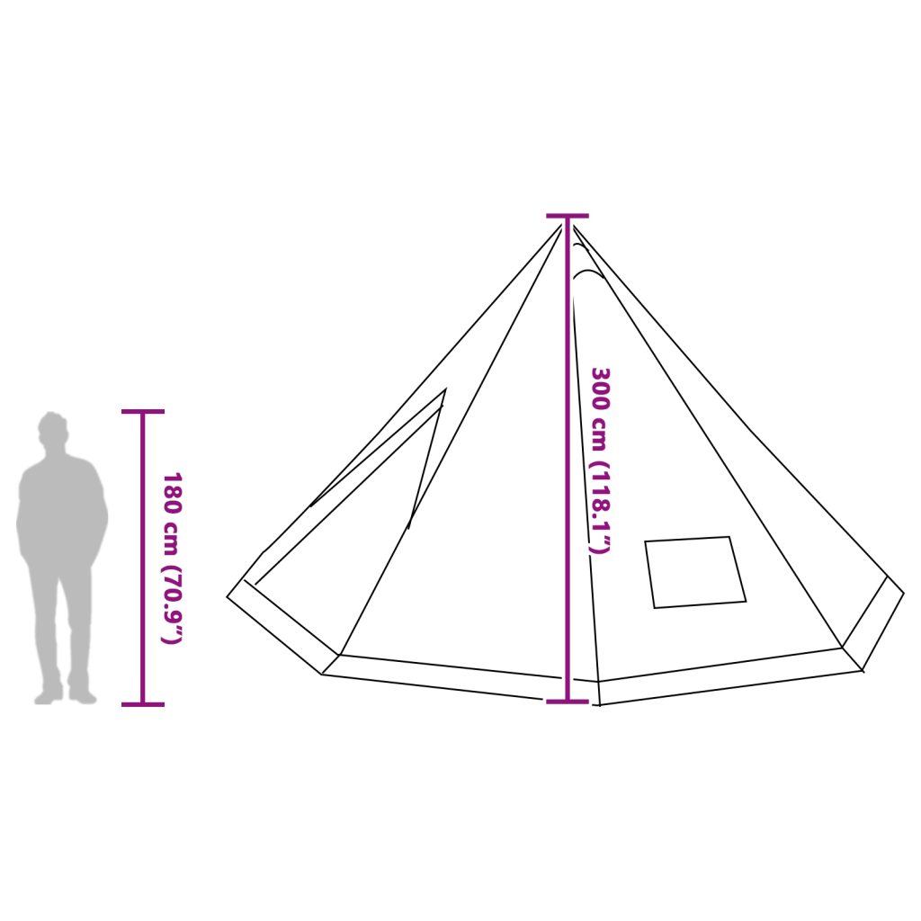 Perheteltta Tipi Harmaa ja Oranssi 12-Henkilön Vedenpitävä - Image 12