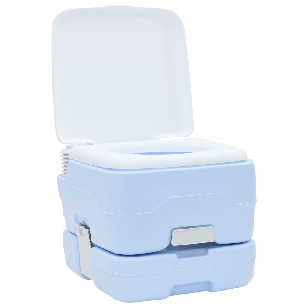 Kannettava WC-valo, sininen ja valkoinen, muovia, 10 L - Image 2