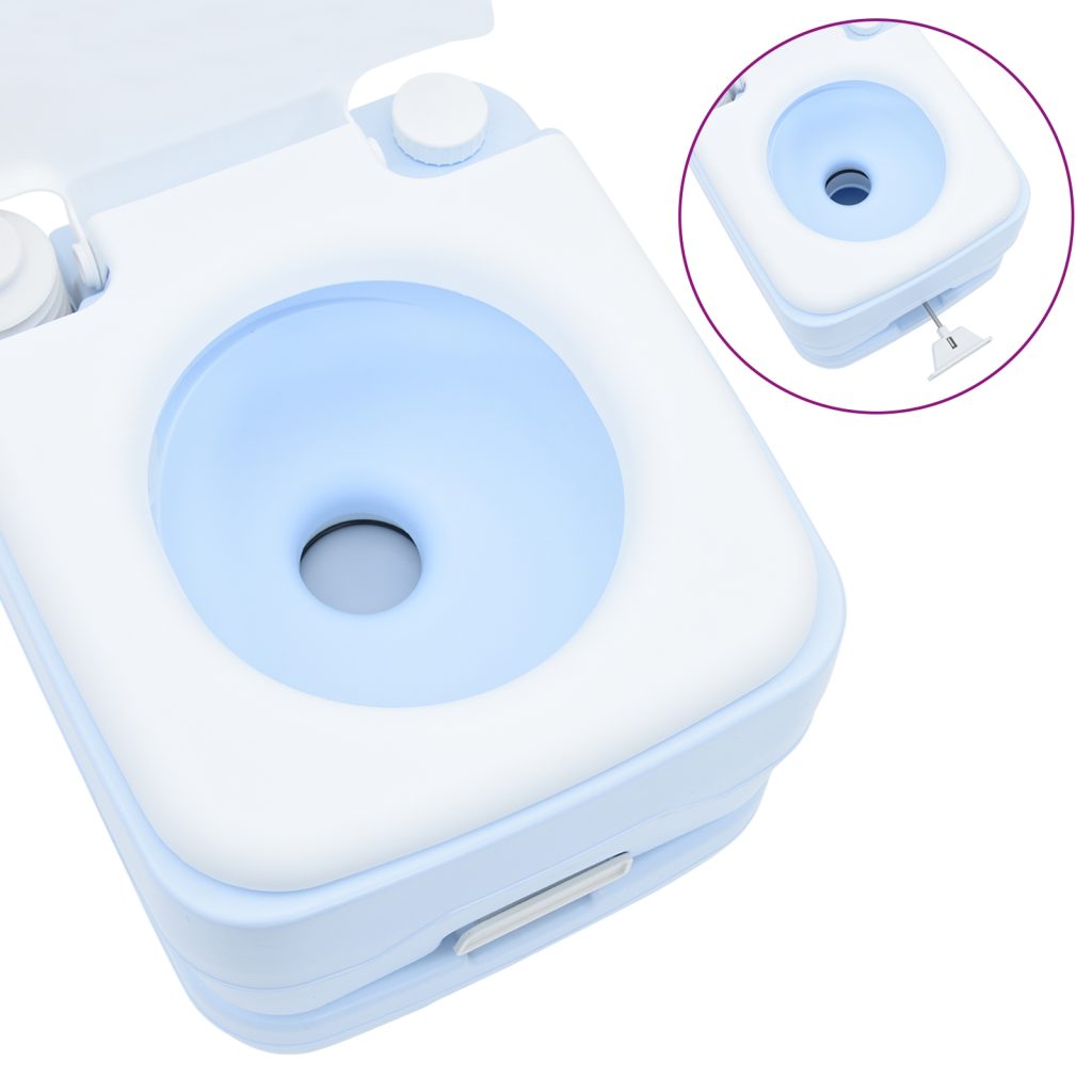 Kannettava WC-valo Sininen ja Valkoinen Muovi 20 L - Image 9