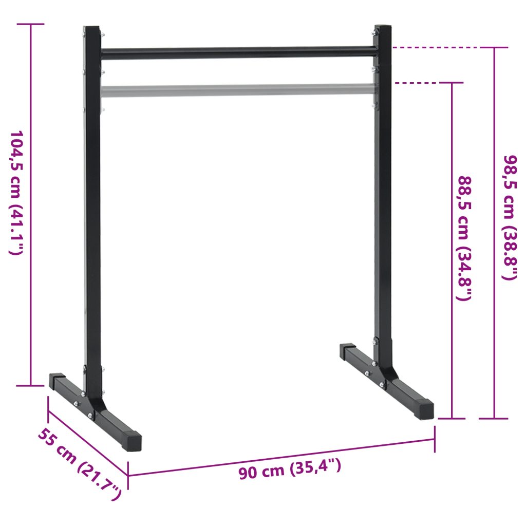 dippiasemat 2 kpl korkeussäädettävä 88.5/98.5 cm teräs - Image 8