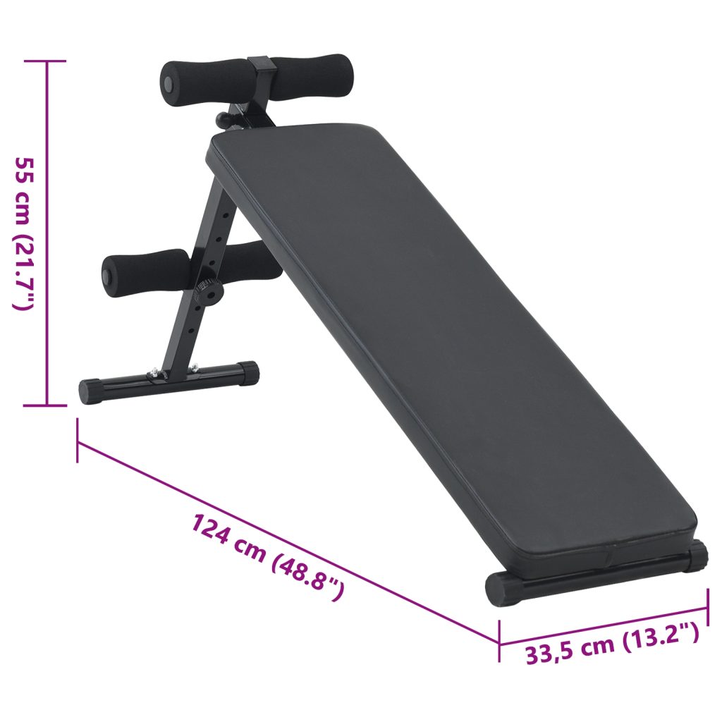 Istuma-penkki 150 kg Kootusettava ja Korkeuden Säädettävä 48-68 cm Teräs - Image 9