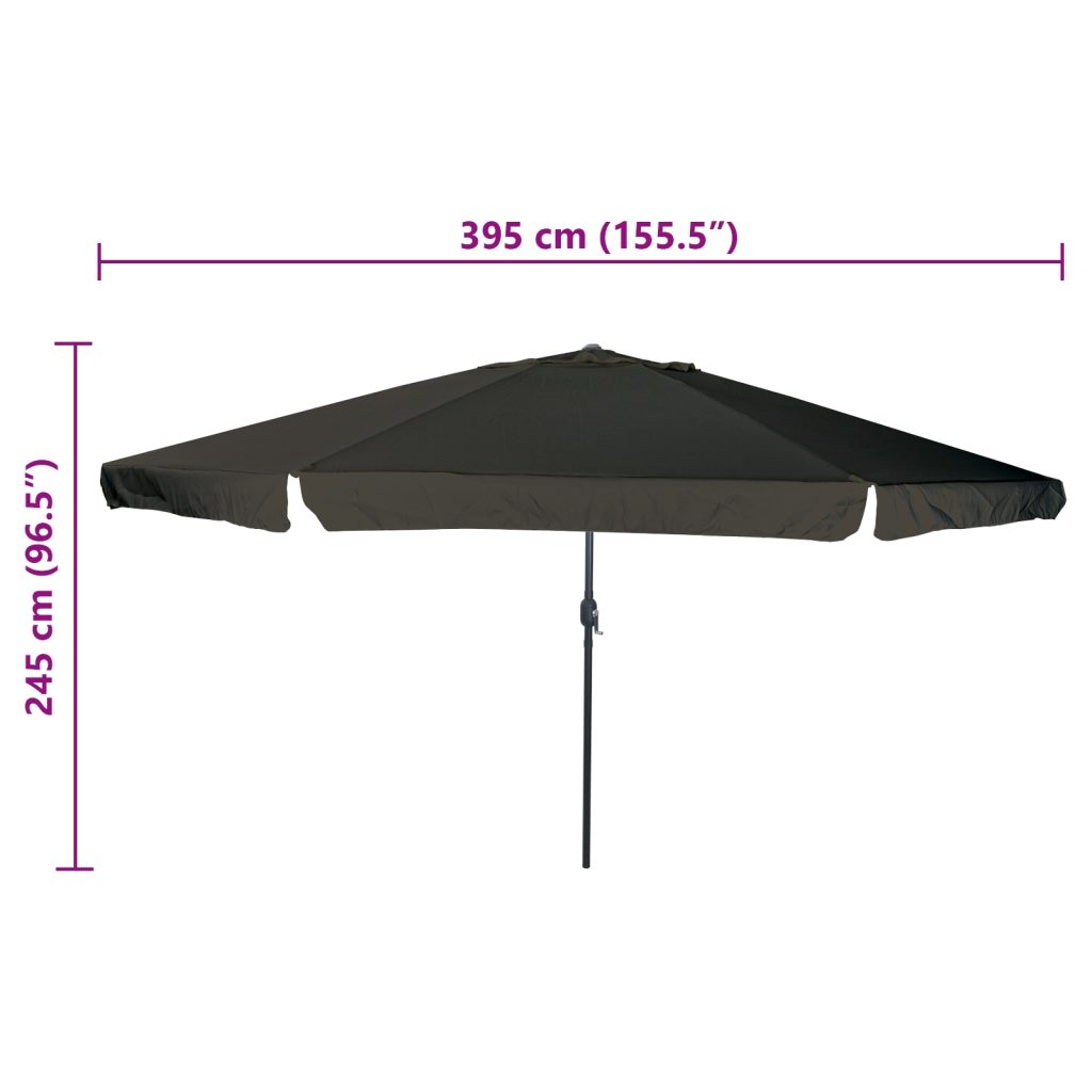 Puutarhavarjo ø395x245 cm Musta - Image 7
