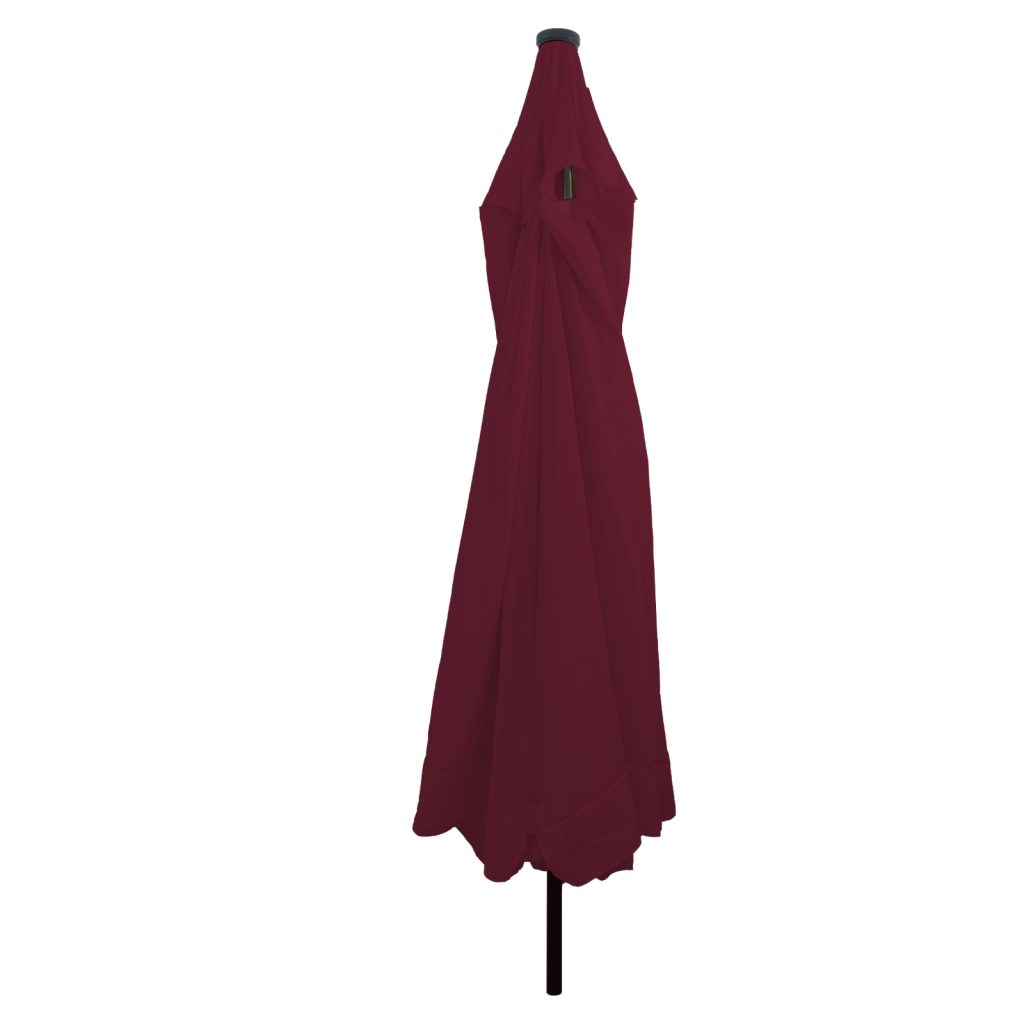 Puutarhan Markiisi LED-valoilla ø395x245 cm Bordeaux-punainen - Image 2