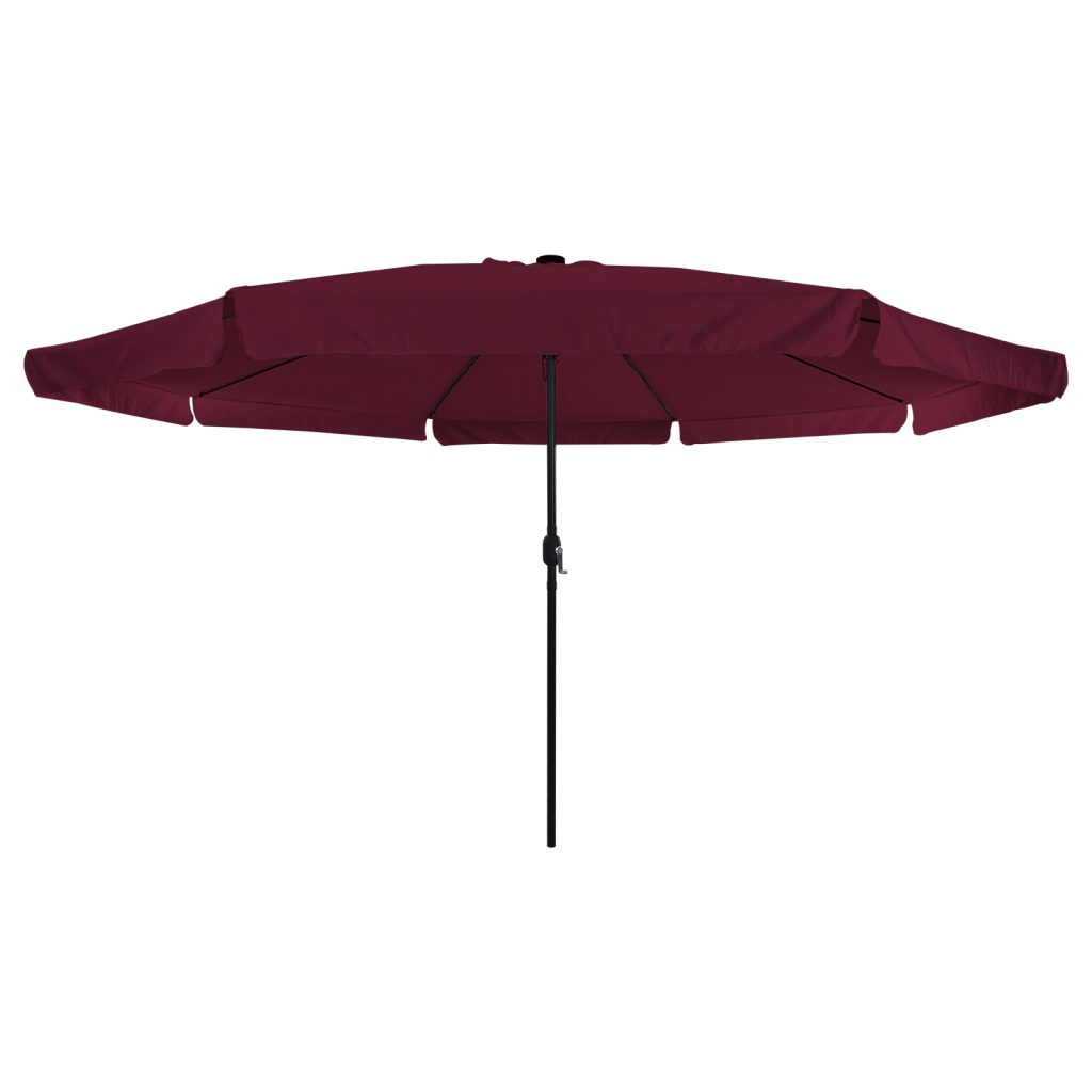Puutarhan Markiisi LED-valoilla ø395x245 cm Bordeaux-punainen - Image 4