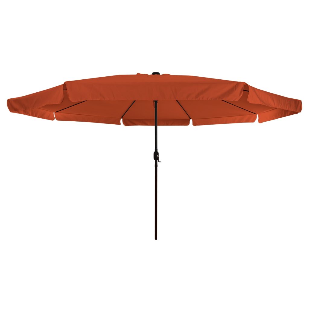 Puutarhamarkiisi LED-valoilla ø395x245 cm terrakotta - Image 4