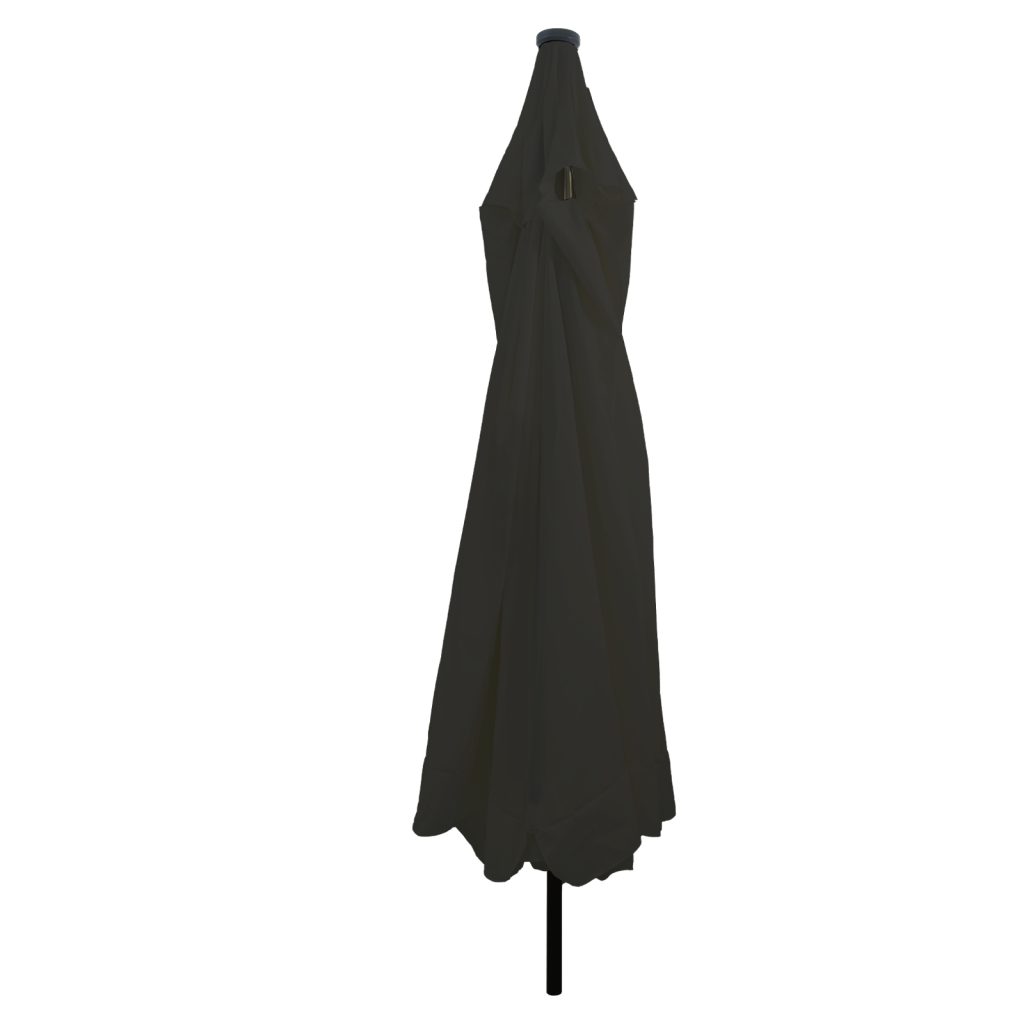 Puutarhahattu LED-valoilla ø395x245 cm Musta - Image 2