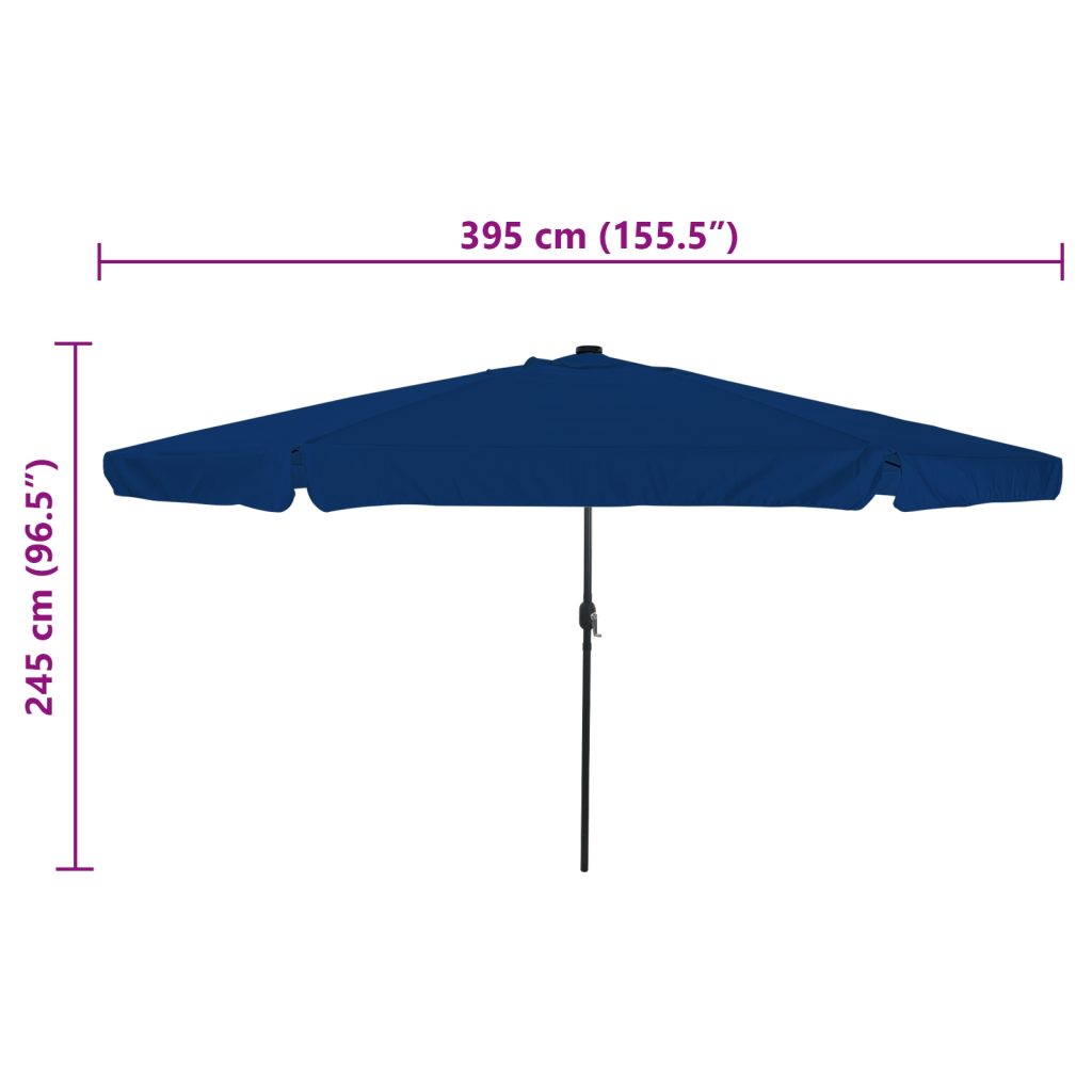 Puutarhaparasiitti LED-valoilla ø395x245 cm Taivaansinisessä - Image 8