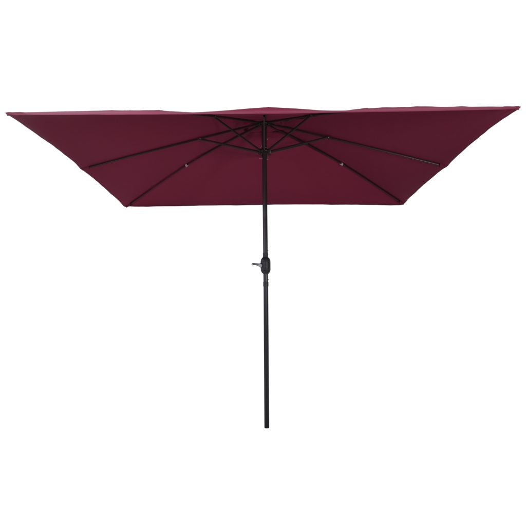 Neliömäinen Puutarha Parasoli 295x245 cm Bordeaux Punainen - Image 2
